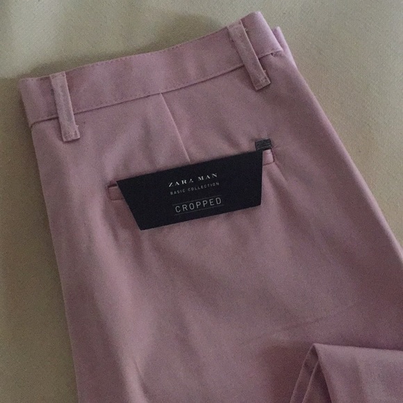 Zara Pastel Pink Cropped Chinos - Picture 4 of 4